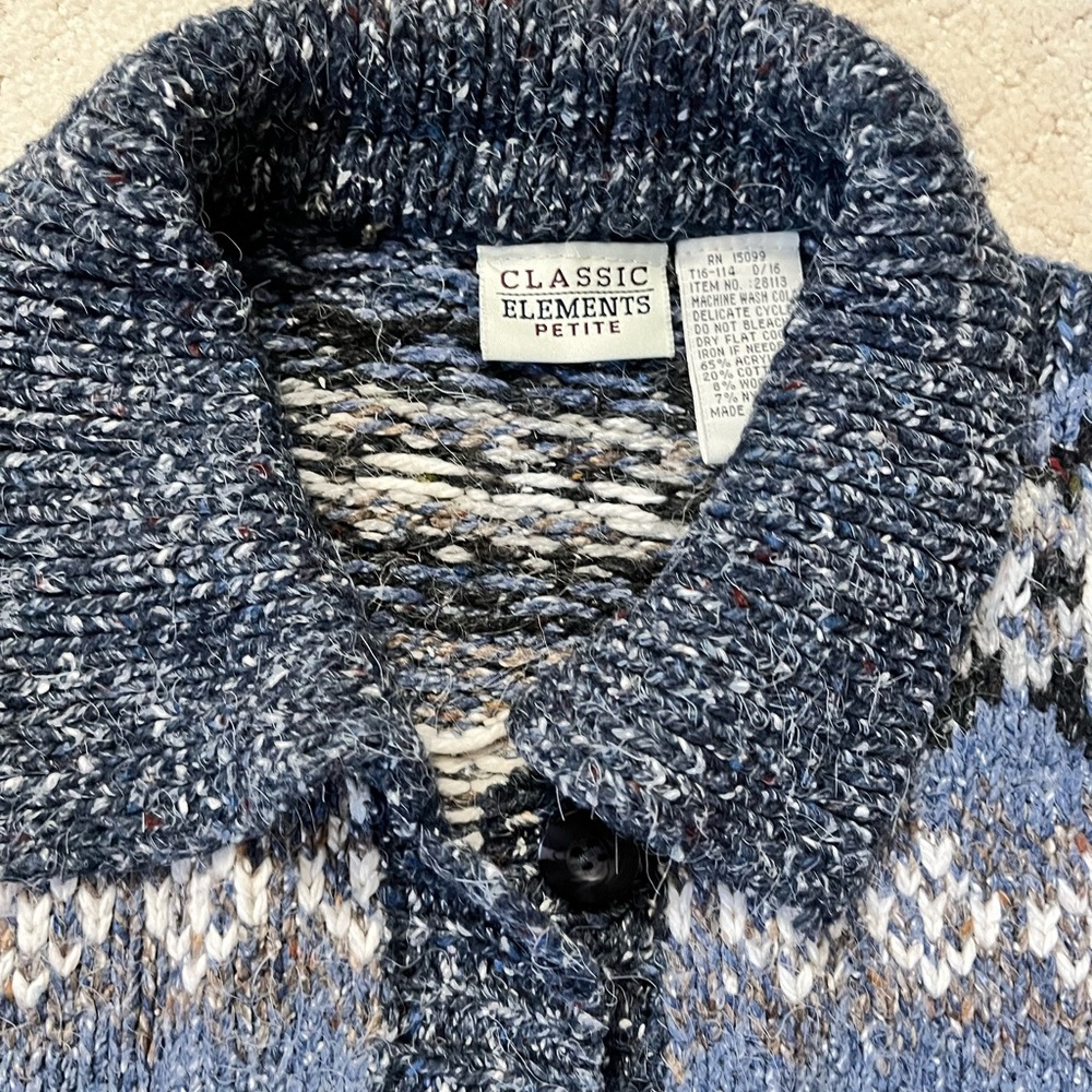 Classic Elements 90s Collared Cardigan Cottagecor… - image 2